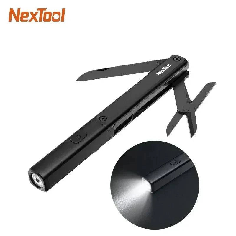 Xiaomi NexTool Mini Multi Tool Pocket Knife Scissors Pen Tools N1 Portable Outdoors USB Rechargeable IPX4 Waterproof Flashlight