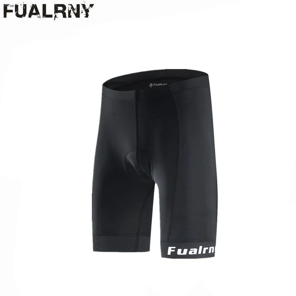 FUALRNY Team Men Cycling Bib Shorts Black Pad Mountain Bike Shorts High End Outdoor Breathable Bike Cycling Shorts Bicycle wear