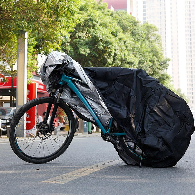 Bike Cover 210D Oxford Outdoor Storage Waterproof & Anti-UV Bicycle Cover with Waterproof Membrane for Two Bicycles-WAYBIKER