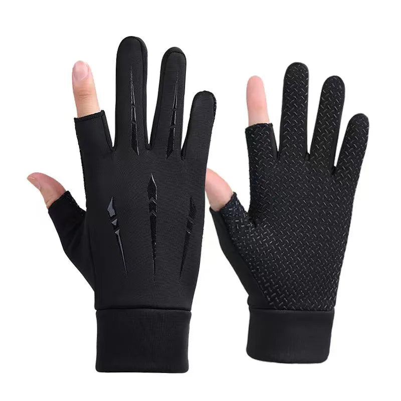 Autumn Winter Cycling Men's Gloves Waterproof Warm Outdoor Touch Screen Non-slip Fishing Driving Gloves Male Motorcycle Sports-WAYBIKER