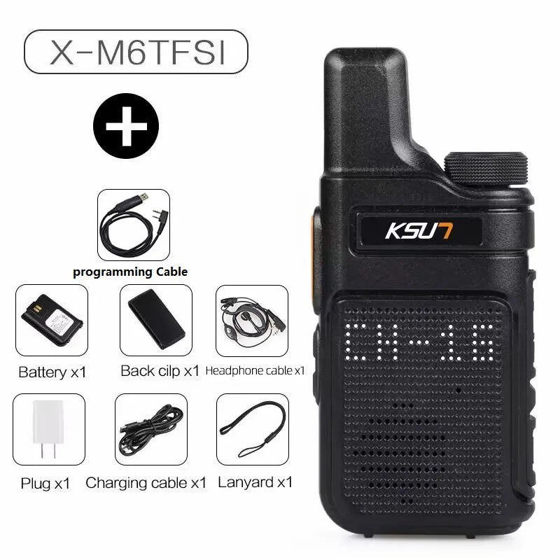 Walkie Talkie Portable Mini Communication Radio Profesional PMR 446  Talkie Walkies Two Way Radio Transceiver KSUN M6 Quality-WAYBIKER