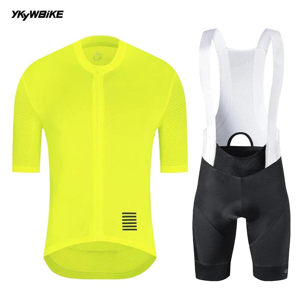 YKYWBIKE Men's Cycling Set Summer Cycling Jersey Kits Road Bike Clothes Bicycle Clothing Riding Maillot Cycling Clothing