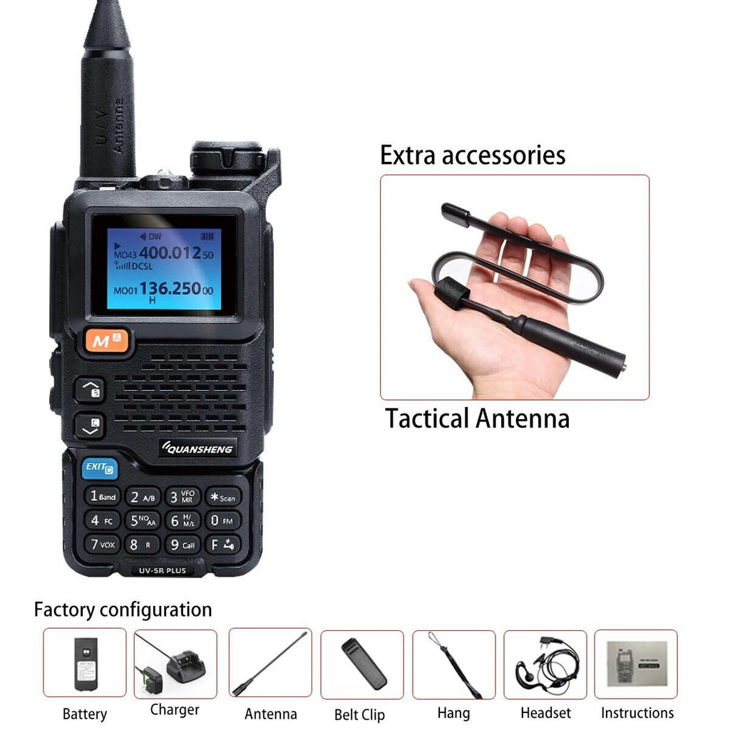 Quansheng UV5Rplus walkie-talkie full-band aviation band hand-held outdoor automatic one-button frequency matching go on road tr-WAYBIKER