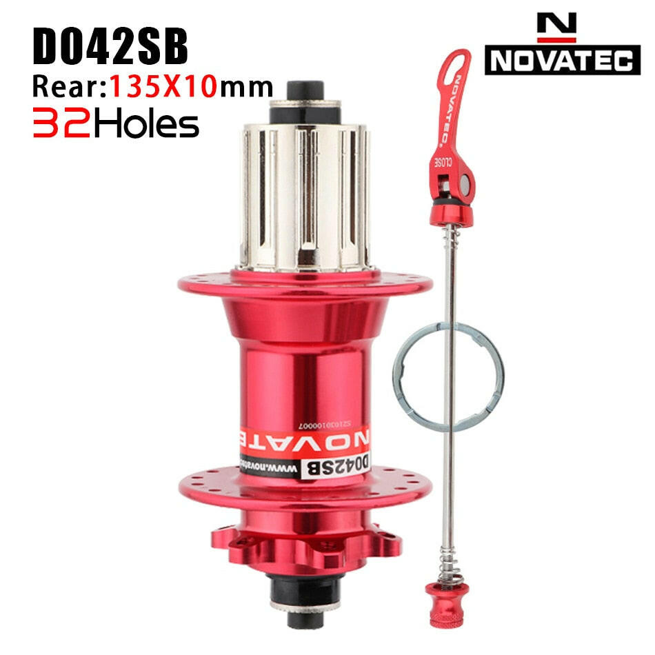 NOVATEC Bicycle Hub 4 Peilin Mountain Bike Hub D041SB/D042SB 28/32/36 Holes 6-Bolt Disc Brake For 8/9/10/11/12 Speed HG hub Body