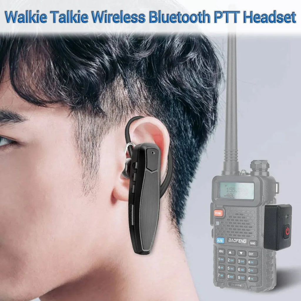 Baofeng Walkie Talkie Wireless Bluetooth PTT Headset Earpiece Hands-free K Plug For Kenwood Microphone Headset UV-5R BF-888S K5-WAYBIKER