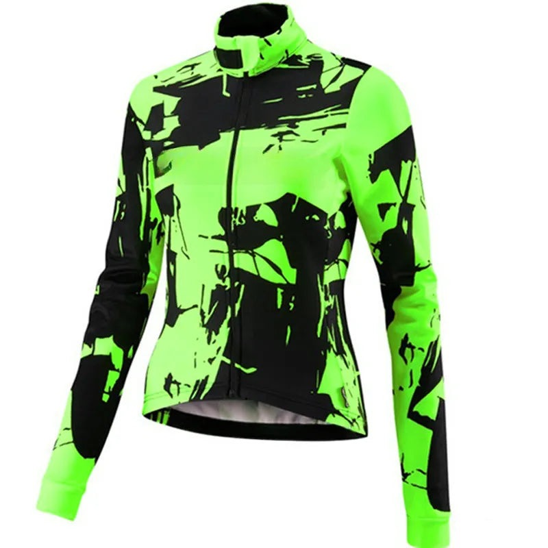 Woman  Cycling Jackets Long Sleeve Jersey Cycle Unforme Maillot Ropa Ciclismo Mujer Road Bike Clothing-WAYBIKER