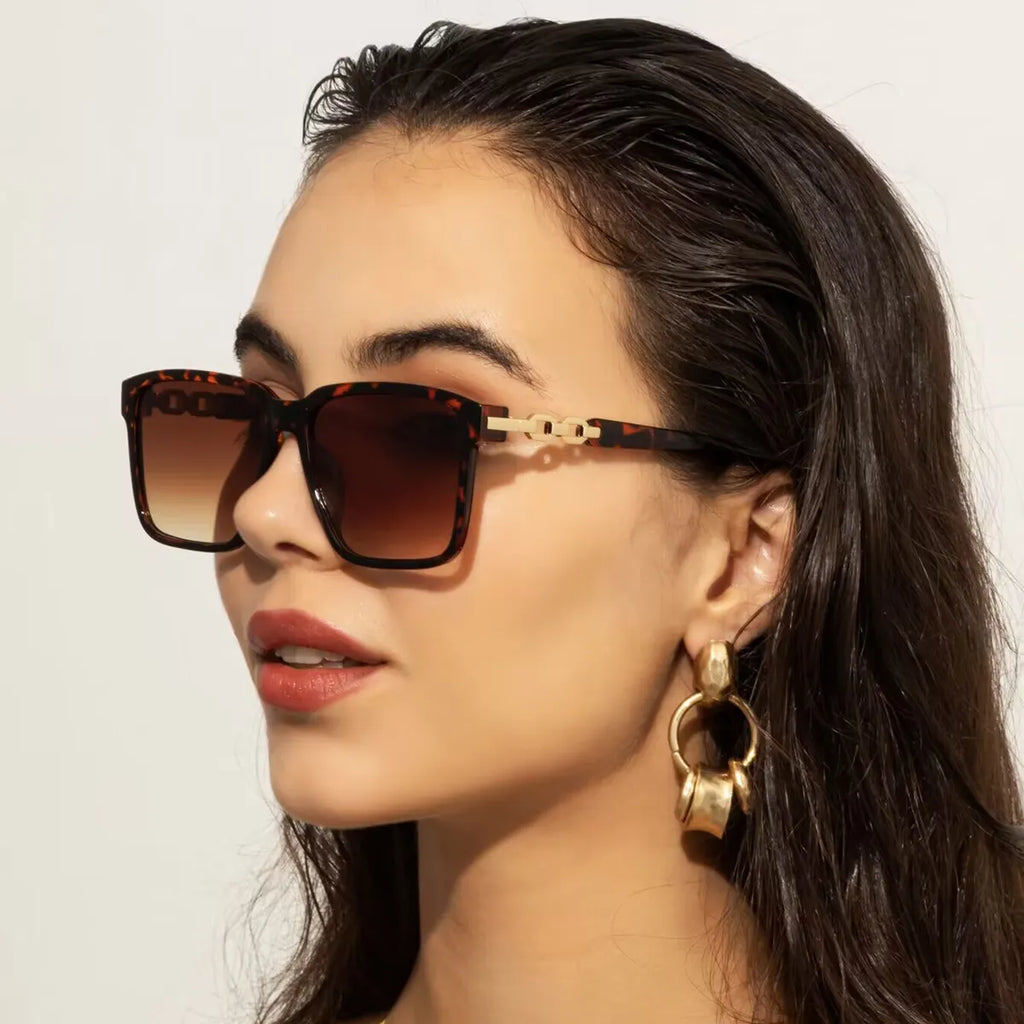 Cycling Fashion Womens Sunglasses Square Style Sun Glasses Accessories Gradient Lens Anti-UV400 Luxury Brand Eyeglasses Female