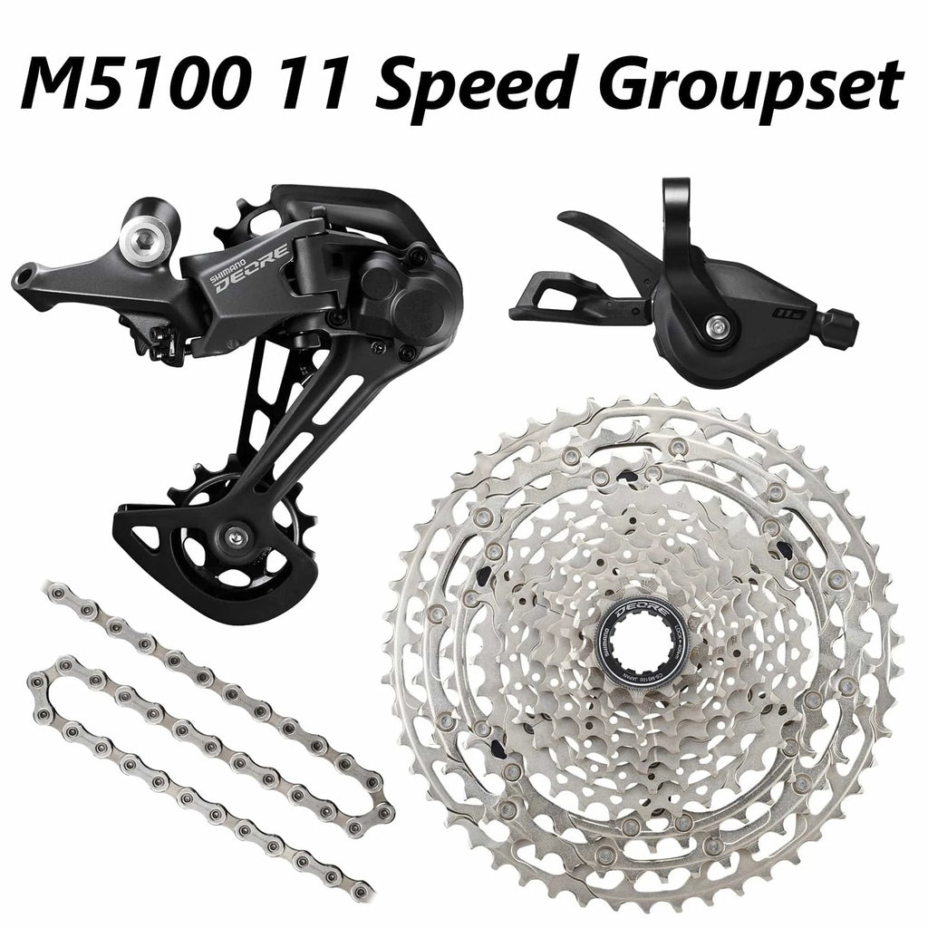 SHIMANO Original DEORE M5100 11 Speed groupset 11-51t 4 kit SL/RD/CS-M5100 HG601 Chain MTB 11S GROUPSET-WAYBIKER