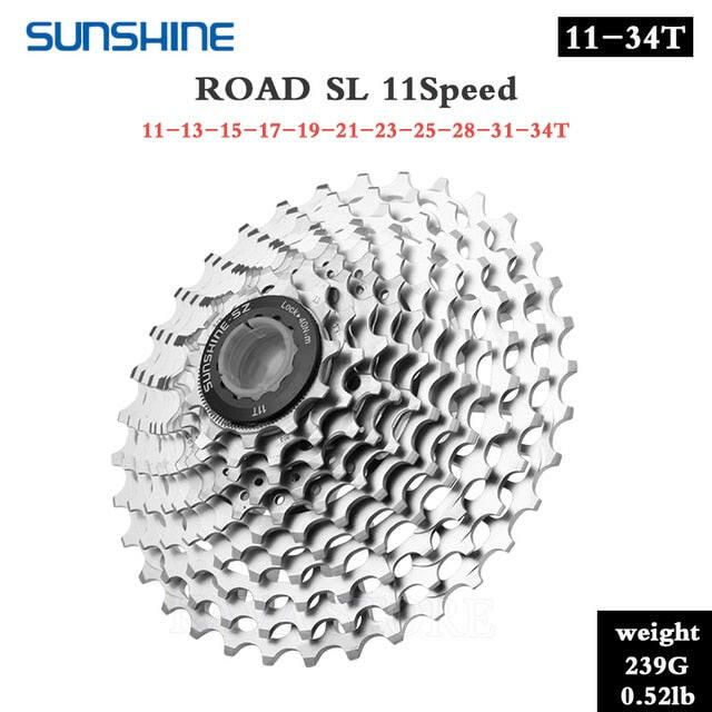 SUNSHINE Road Bike Cassette Ultralight Freewheel 11/12 Speed 11-28T 32T 34T 36T Bicycle Flywheel MTB Sprocket for SHIMANO HG-WAYBIKER