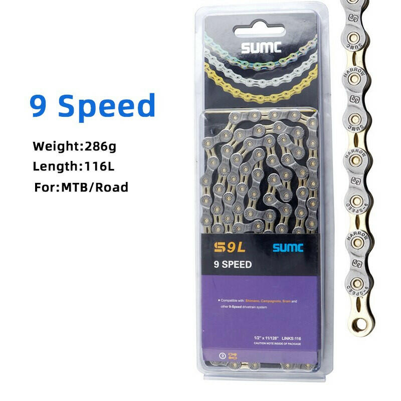 SUMC Bicycle Chain 6/7/8/9/10/11/12 Speed 116 Link 10S 11S 12S  Mountain Road Bike MTB Chains Part Bicycle Accessories-WAYBIKER