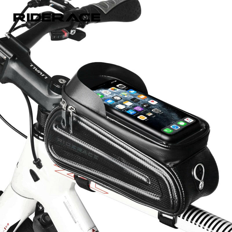 Rainproof Bike Bag Bicycle Front Cell Phone Holder With Touch Screen For Road Cycling Top Tube Frame Bags MTB Bike Accessories-WAYBIKER