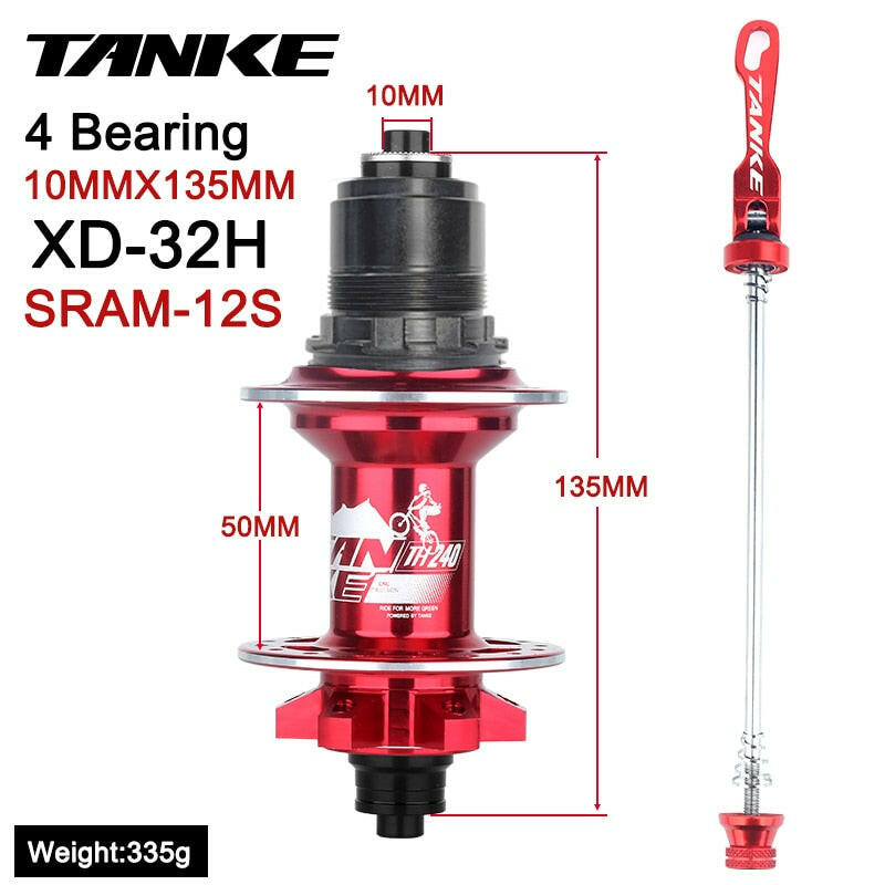 TANKE MTB Hub 6 NBK cubo Sealed Bearing 108 Ring 32 Holes Mountain Bike Disc Brake Aluminum Alloy Bike Hub 7 8 9 10 11 12 Speed-WAYBIKER