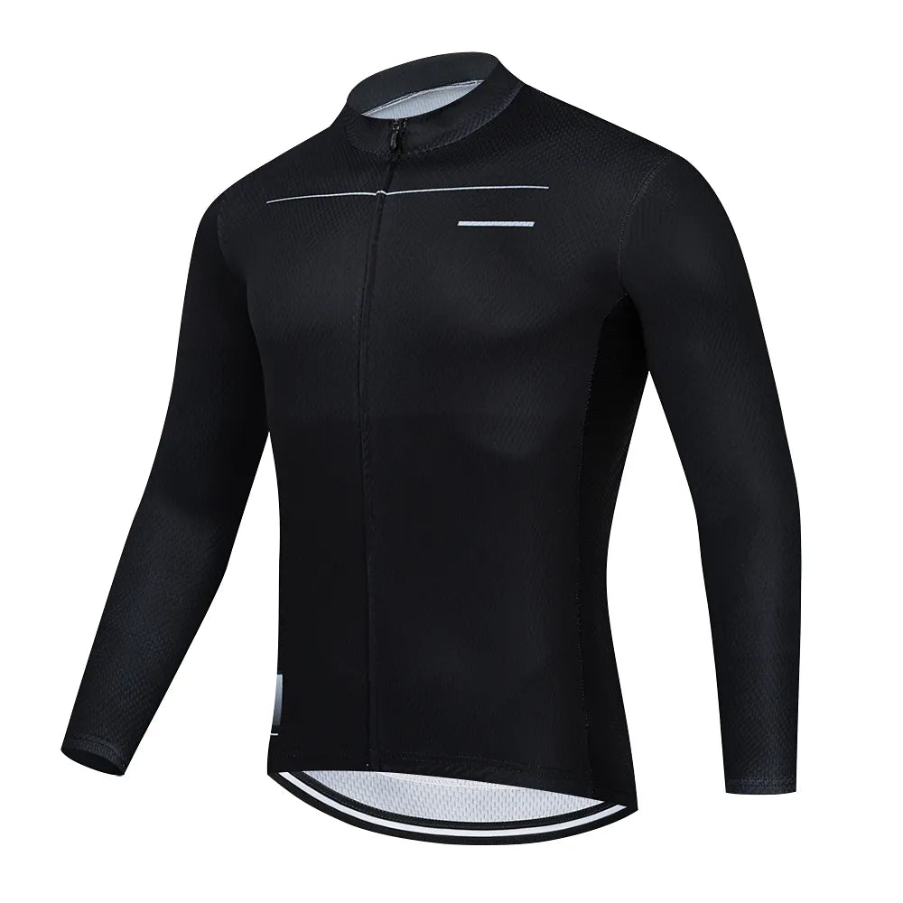 Spring Long Sleeve Cycling Jersey Man's Cycling Clothing 2023 Summer Anti-UV Bike Jersey Breathable Bicycle Shirt-WAYBIKER