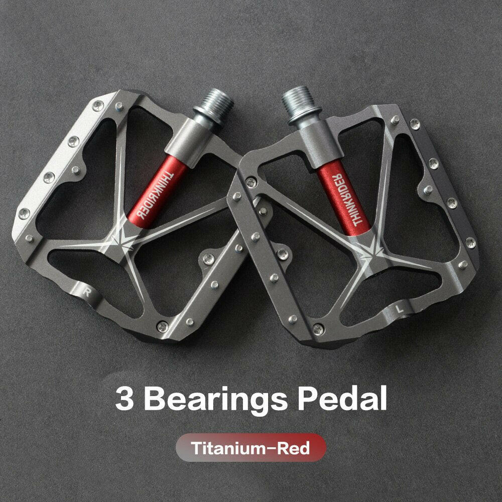 ThinkRider Flat Bike Pedals MTB Road 3 Sealed Bearings Bicycle Pedals Mountain Bike Pedals Wide Platform Accessories Part-WAYBIKER