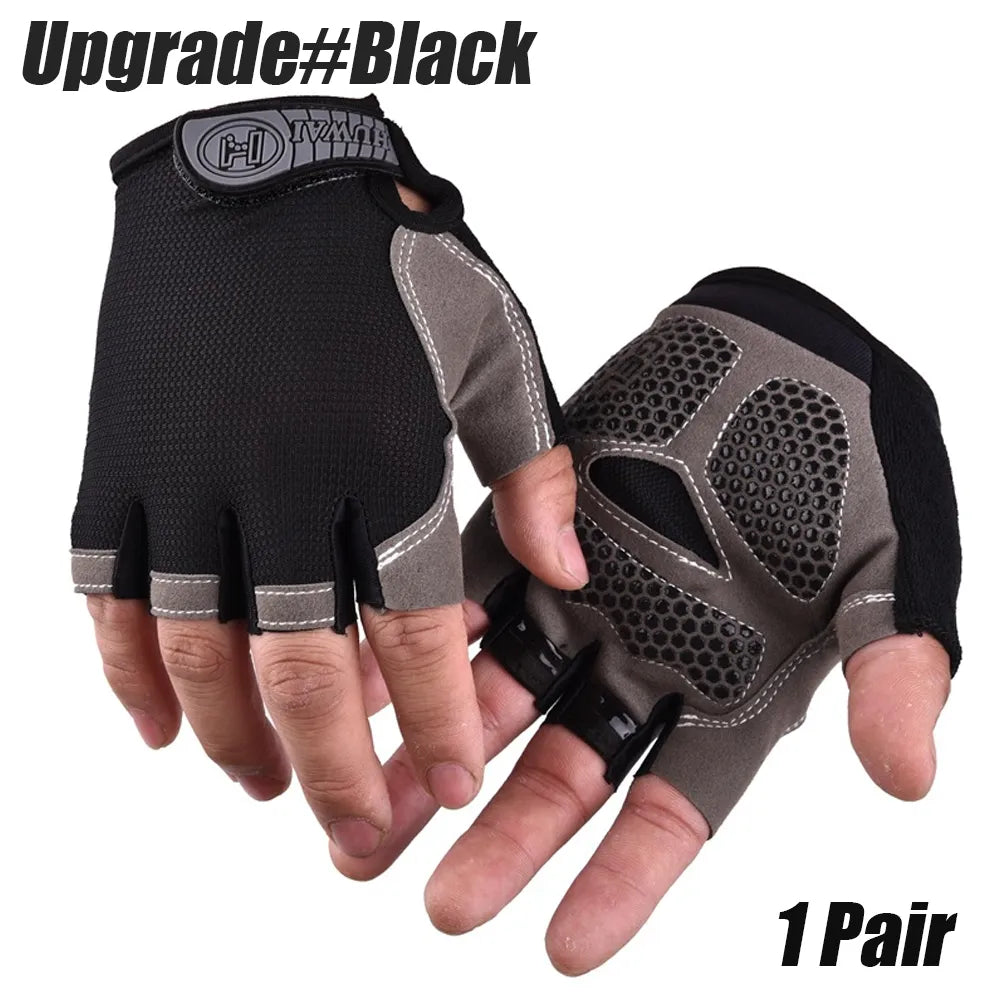 1Pair Cycling Bike Gloves for Men/Women- Half Finger Road Bike MTB Bicycle Gloves-for Workout/Motorcycle/Gym/Training/Outdoor-WAYBIKER