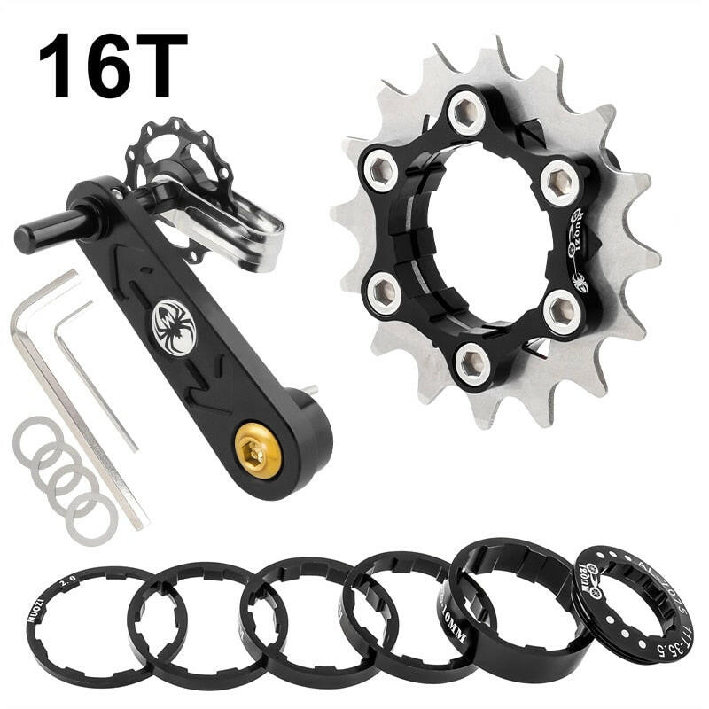 MUQZI Conversion Kit 12T 13T 14T 15T 16T 17T Single Speed Cassette Cog And Chain Tensioner For Road And MTB Bike-WAYBIKER