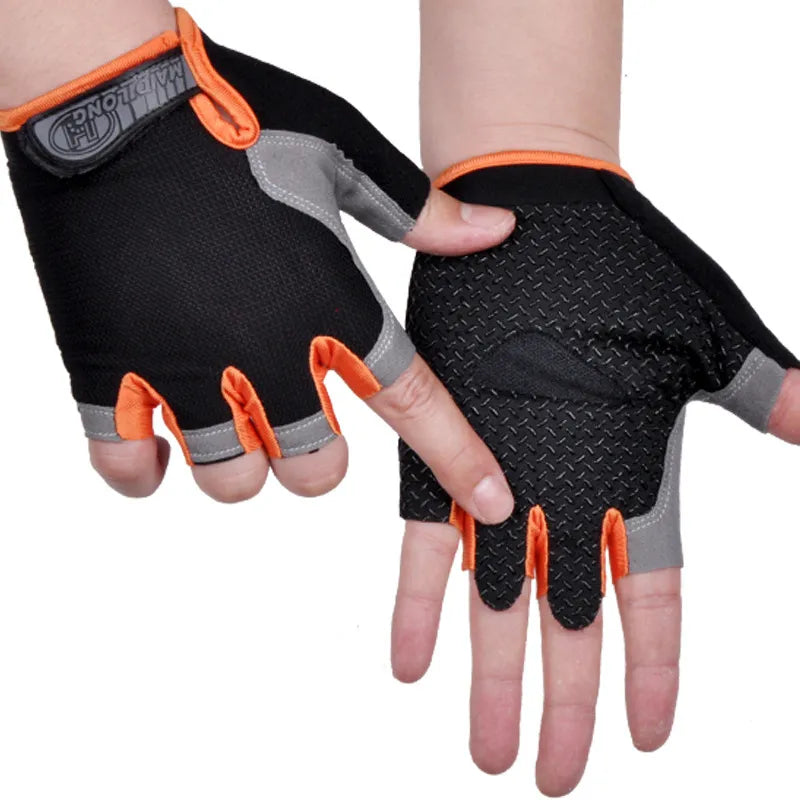 Cycling Half Finge Gloves Proessional Gym Fitness Men Gloves Breathable Anti-Slip Bike Gloves Cycling Equipment-WAYBIKER