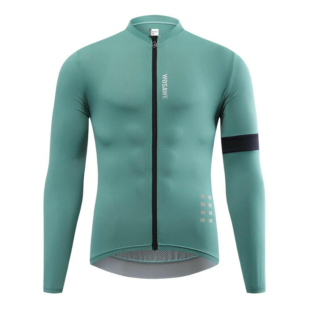 WOSAWE Autumn Long Sleeve Cycling Jersey Clothing Race Men Cycling Jersey Pro Road Bicycle Cycling Clothes Mesh Breathable-WAYBIKER