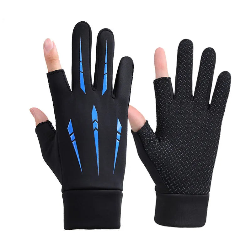 Autumn Winter Cycling Men's Gloves Waterproof Warm Outdoor Touch Screen Non-slip Fishing Driving Gloves Male Motorcycle Sports-WAYBIKER