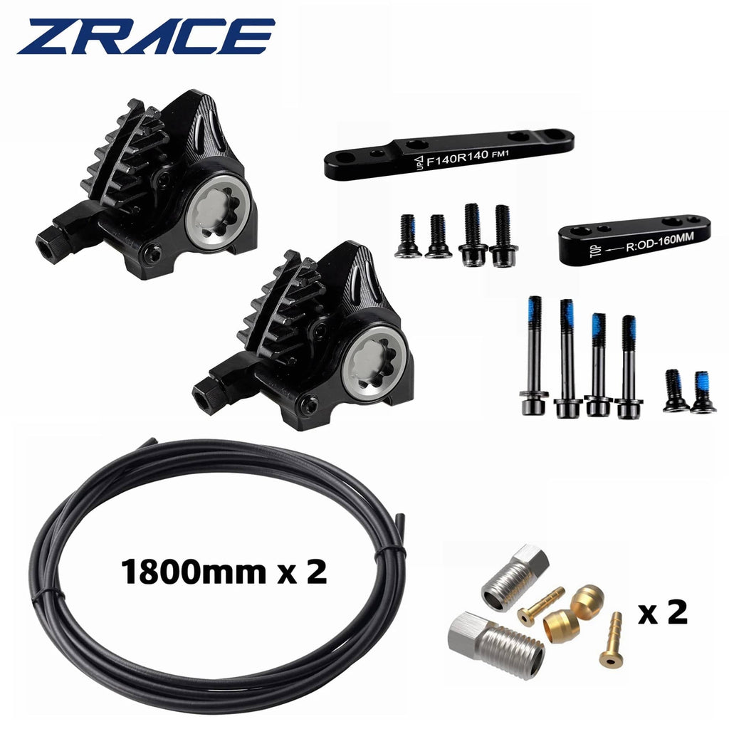 ZRACE XG Flat Mount Caliper, Road Hydraulic Brake, ICE-TECH Pads, BMX Raceing, Full CNC Lightweight