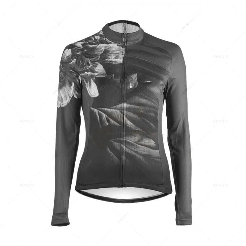 Women Autumn Cycling Jersey Set Long Sleeve Breathable Clothing MTB Maillot Ropa Ciclismo Bicycle Sportswear Bike Uniform-WAYBIKER