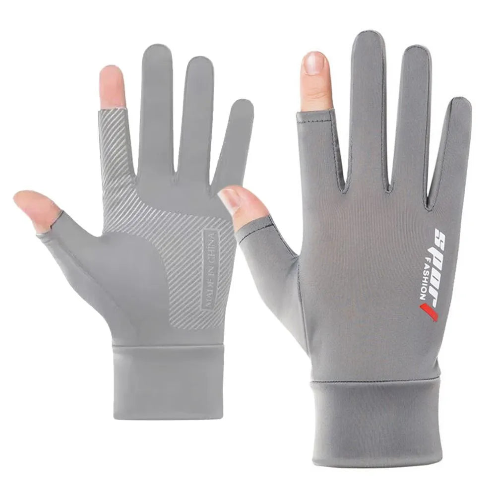 Summer Sun Protection Gloves Touch Screen Thin Gloves Anti-UV Breathable Non Slip Ice Silk Gloves Riding Driving Gloves-WAYBIKER