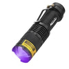 Zoom UV Flashlight 395/365nm UV Torch Pet Urine Cat Tinea Money Ore Scorpion Invisible Ink Marker Fluorescence Detection Light