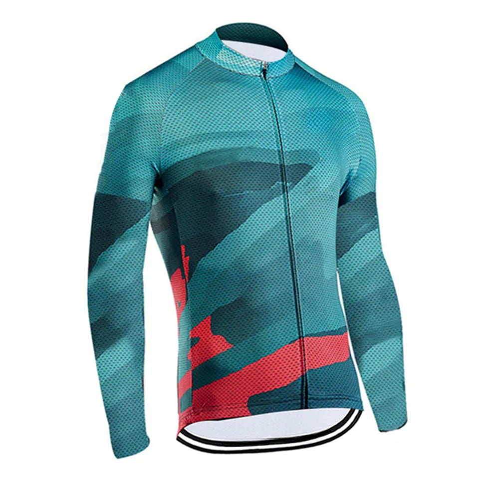 Spring Men's Long Sleeve Sportswear Cycling Jersey Bicycle Autumn Clothes Bike Mountain Bike Shirt Quick Dry Tops Comfortable-WAYBIKER