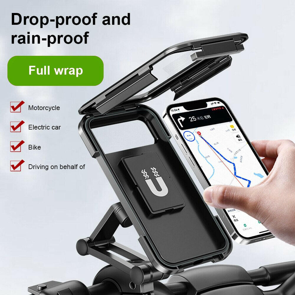 Waterproof Bike Mobile Phone Holder Support Universal Bicycle Holder GPS 360° Swivel Adjustable Motorcycle Cell Phone Holder-WAYBIKER