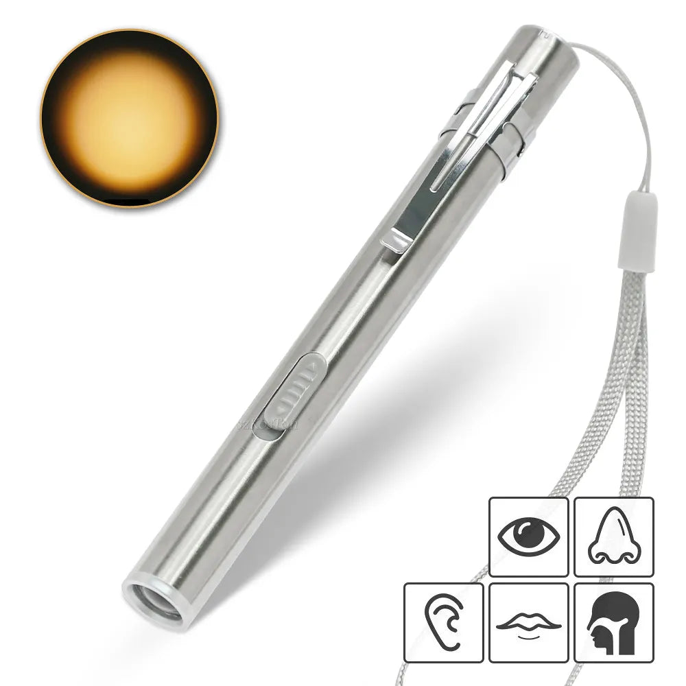 Portable Professional Medical LED Flashlight USB Rechargeable Energy-saving Mini Flashlight Pen Light for Dentist Camping Hiking