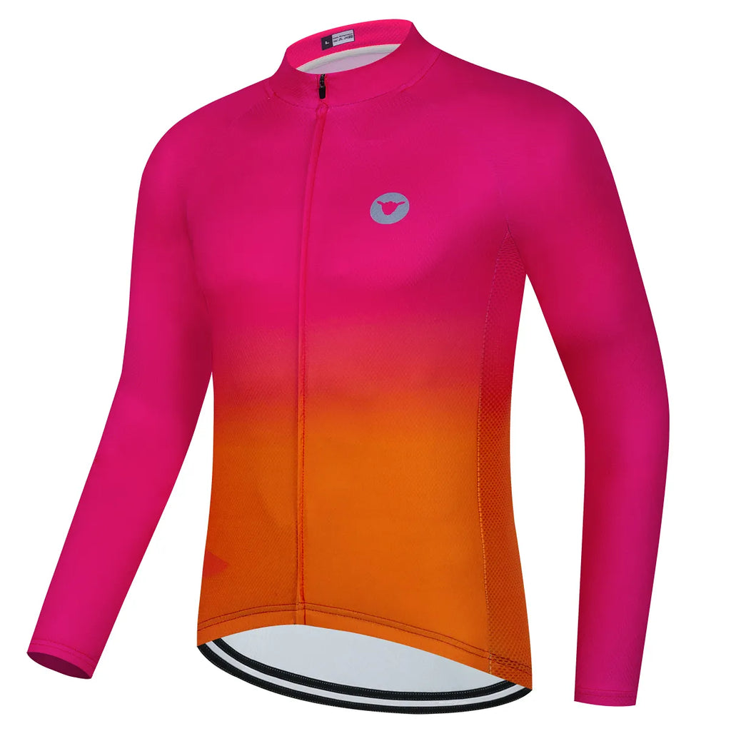 2023 Bicycle Team Cycling Shirts Long Sleeve Men Cycling Jersey Jersey Bike Wear Summer Premium Bicycle Clothing-WAYBIKER