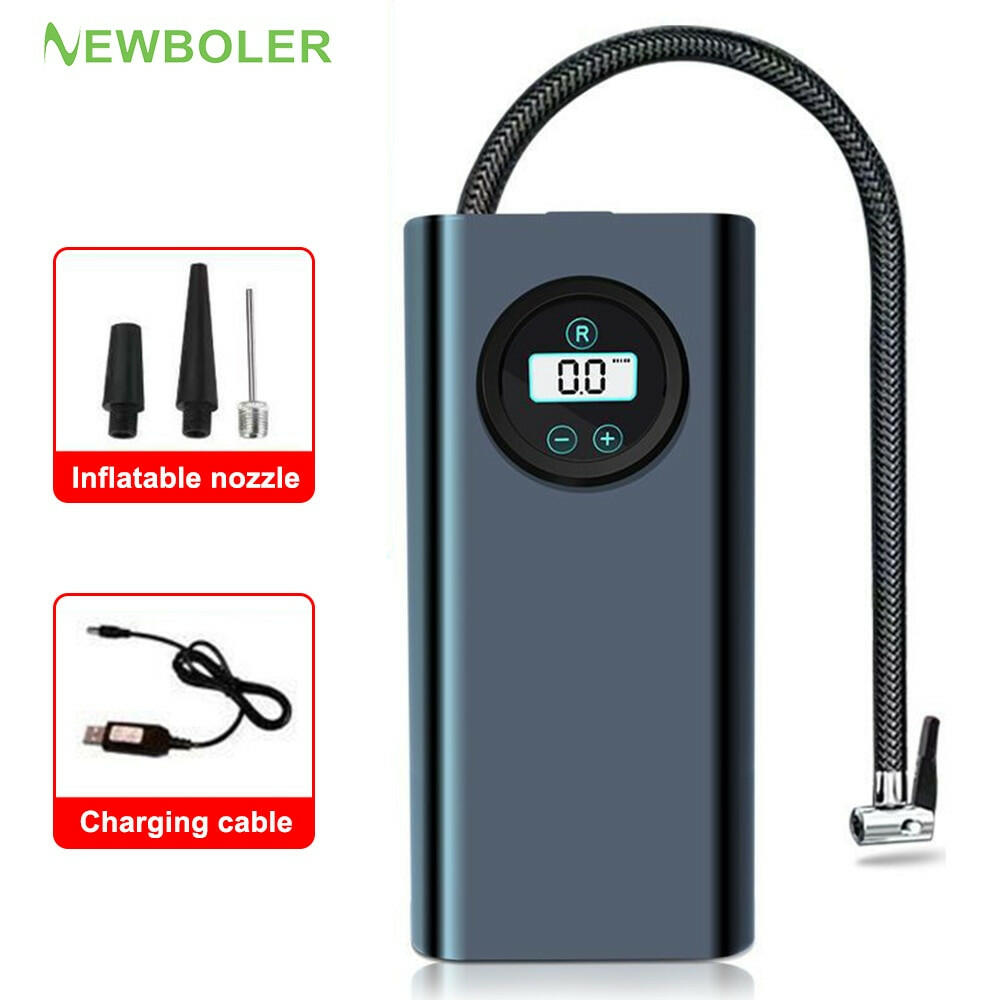 NEWBOLER Rechargeable Air Pump Tire Inflator Portable Compressor Air pump Handheld wireless charging digital display