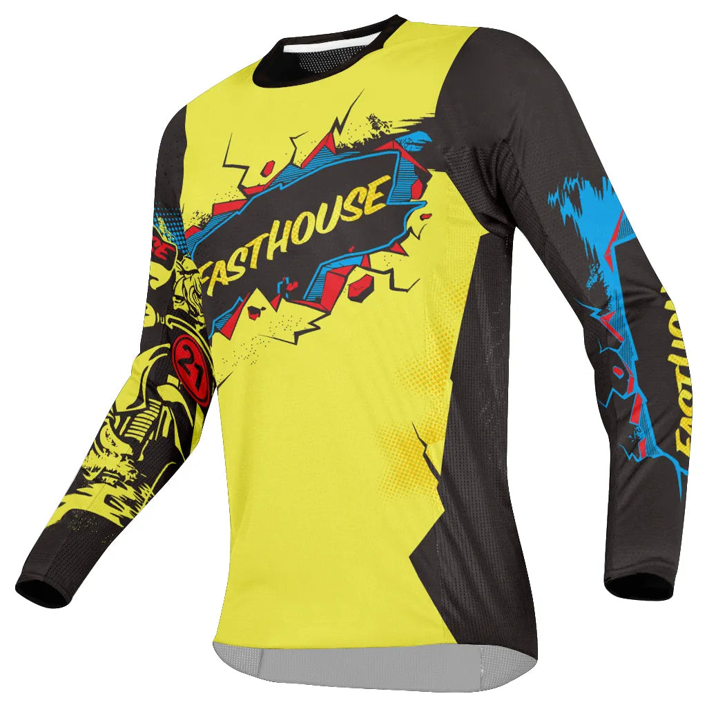 FASTHOUSE MTB Cycling Sleeve Cycling Jersey Downhill Shirt Camiseta Motocross T-shirt Mx Mountain Bike Clothing Mtb jersey-WAYBIKER