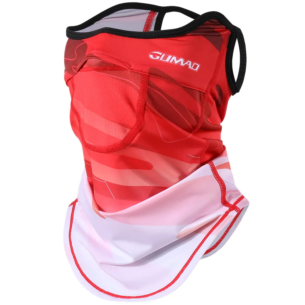 Summer Cycling Face Cover Traingle Mask Bandana Hanging Ear Windproof Sports Hiking Running Bicycle Neck Gaiter Scarf Men Women-WAYBIKER