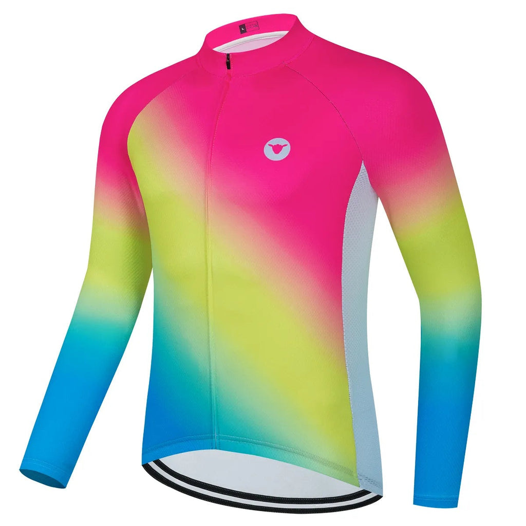 Men Cycling Jersey Jersey 2023 Bicycle Team Cycling Shirts Long Sleeve Bike Wear Summer Premium Bicycle Clothing-WAYBIKER