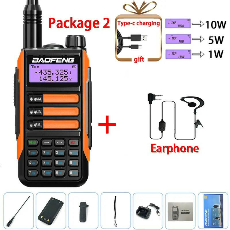 2023 Baofeng UV-16 PRO V2 Professional 10W Upgraded Of UV-5R UV-10R Walkie Talkie IP68 Waterproof Long Range Dual Band Ham Radio-WAYBIKER