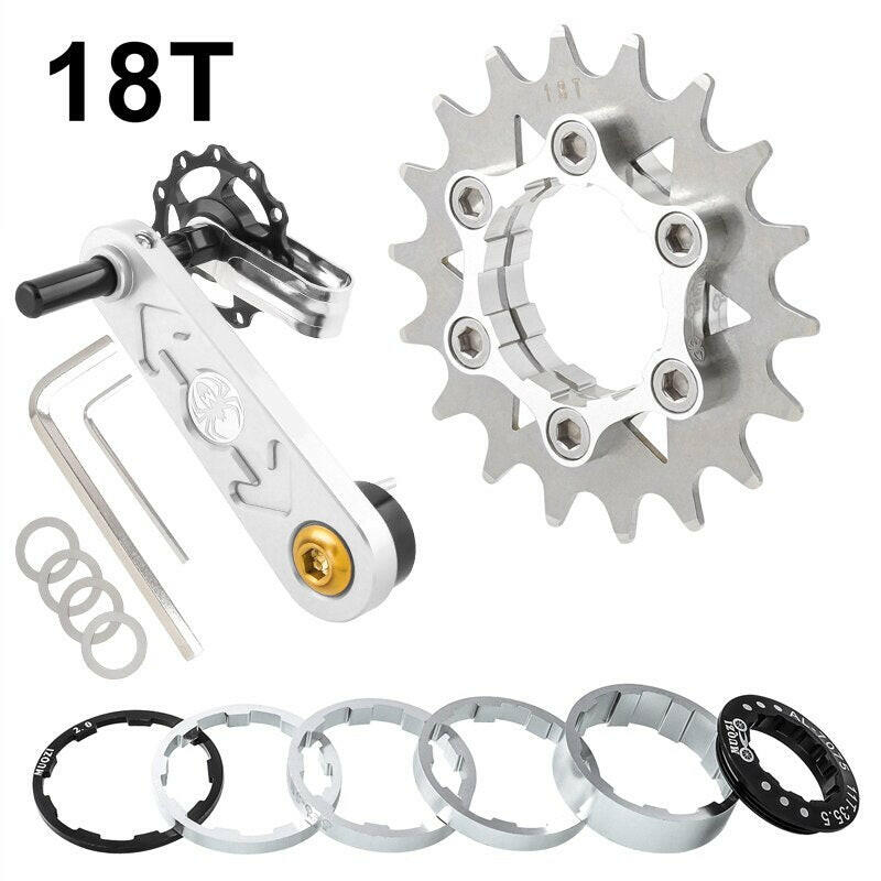 MUQZI Conversion Kit 18T 19T 20T 21T 22T Single Speed Cassette Cog And Chain Tensioner For Road And MTB Bike-WAYBIKER