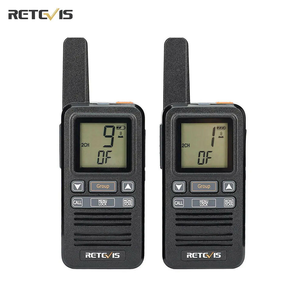 Walkie Talkie 2 Pcs Included Retevis RB667 Walkie-talkie PMR 446MHz 16CH Portable Type-C Two Way Radio 1.44 Inch LCD Display-WAYBIKER