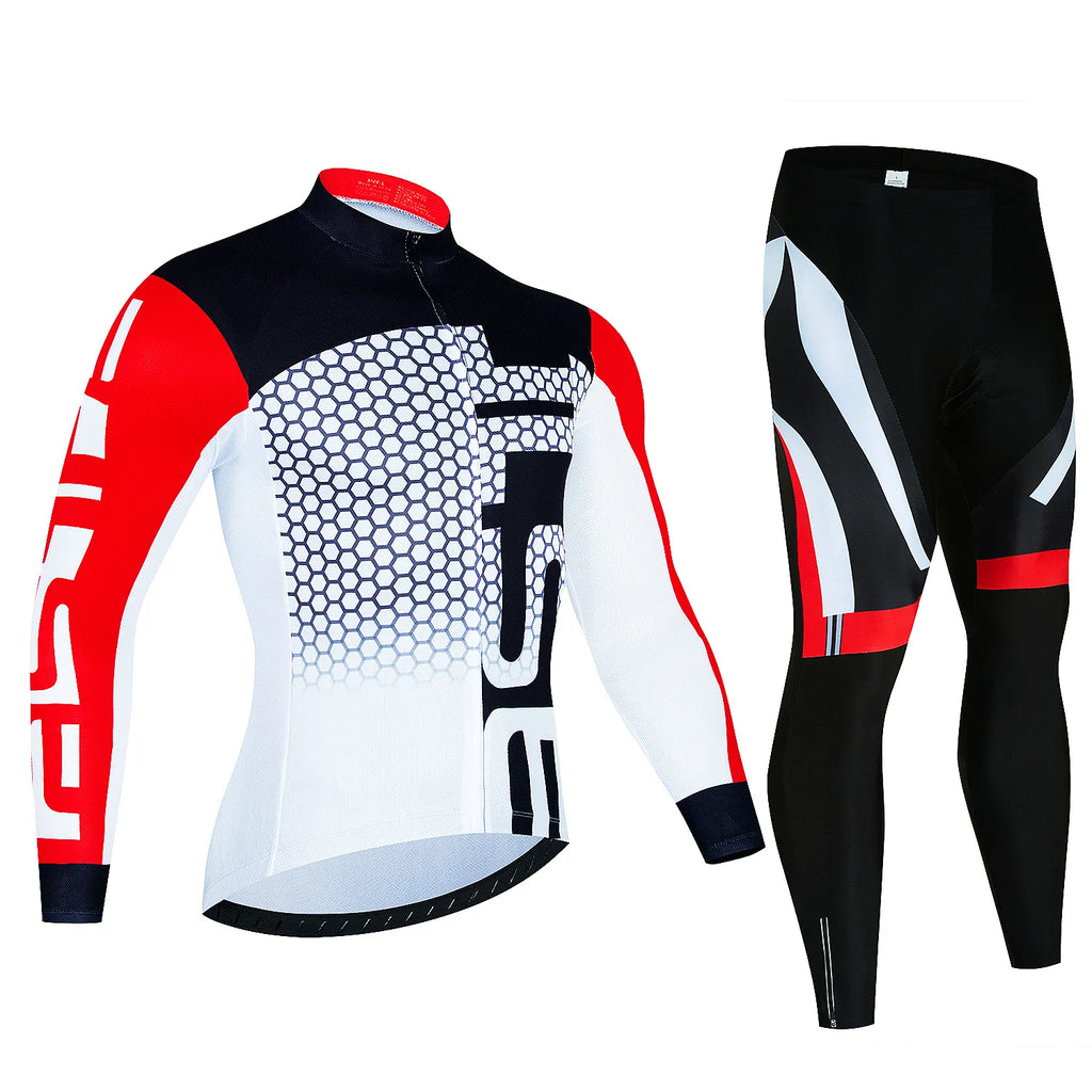 New Long Sleeve Cycling Jerseys Set Spring MTB Bicycle Clothes Ropa Maillot Ciclismo Bike Wear Bicycle Clothing Cycling Suit-WAYBIKER