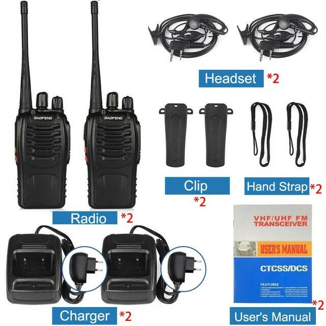 Baofeng BF-88E PMR Handheld Intercom Communicator Long-Distance Conversation 16 Channel Walkie Talkie 446MHz Home Hotel Radio-WAYBIKER