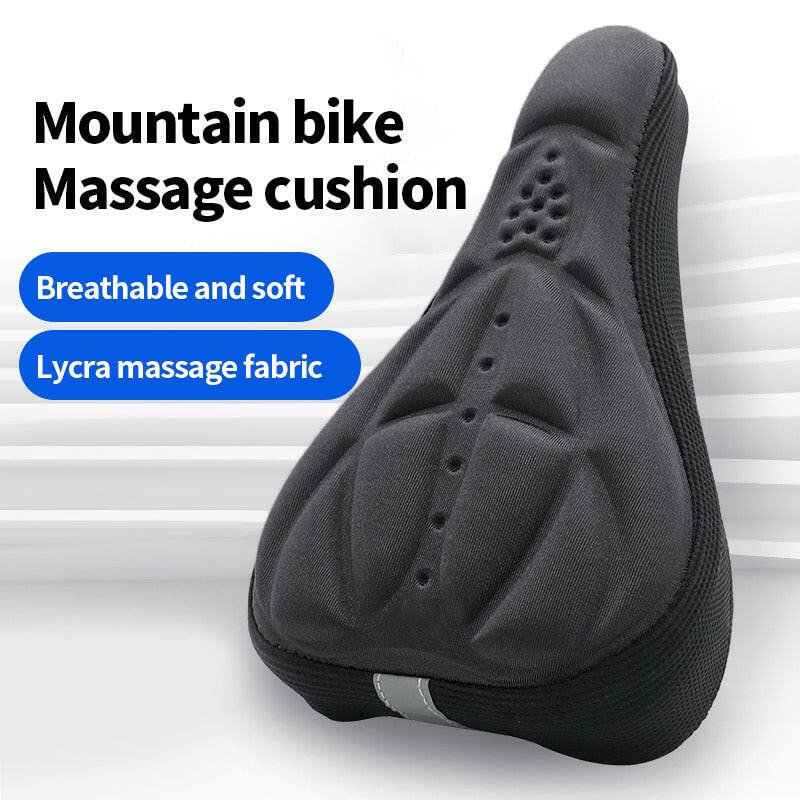 Mountain Bike 3D Cushion Cover Bicycle Cushion Bicycle Thickened Silicone Sponge Cushion Soft Saddle Equipment Accessories Seat-WAYBIKER