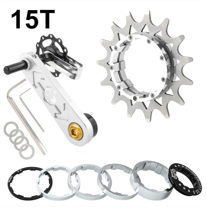 MUQZI Conversion Kit 12T 13T 14T 15T 16T 17T Single Speed Cassette Cog And Chain Tensioner For Road And MTB Bike-WAYBIKER