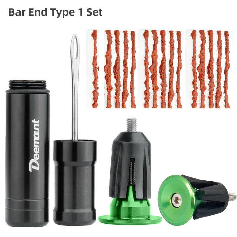 Bicycle Tubeless Tyre Repair Tool Set Bar End Hidden Glue Free Bike Tyre Drill Puncture Repair Tool-WAYBIKER