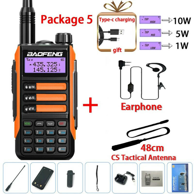 2023 Baofeng UV-16 PRO V2 Professional 10W Upgraded Of UV-5R UV-10R Walkie Talkie IP68 Waterproof Long Range Dual Band Ham Radio-WAYBIKER