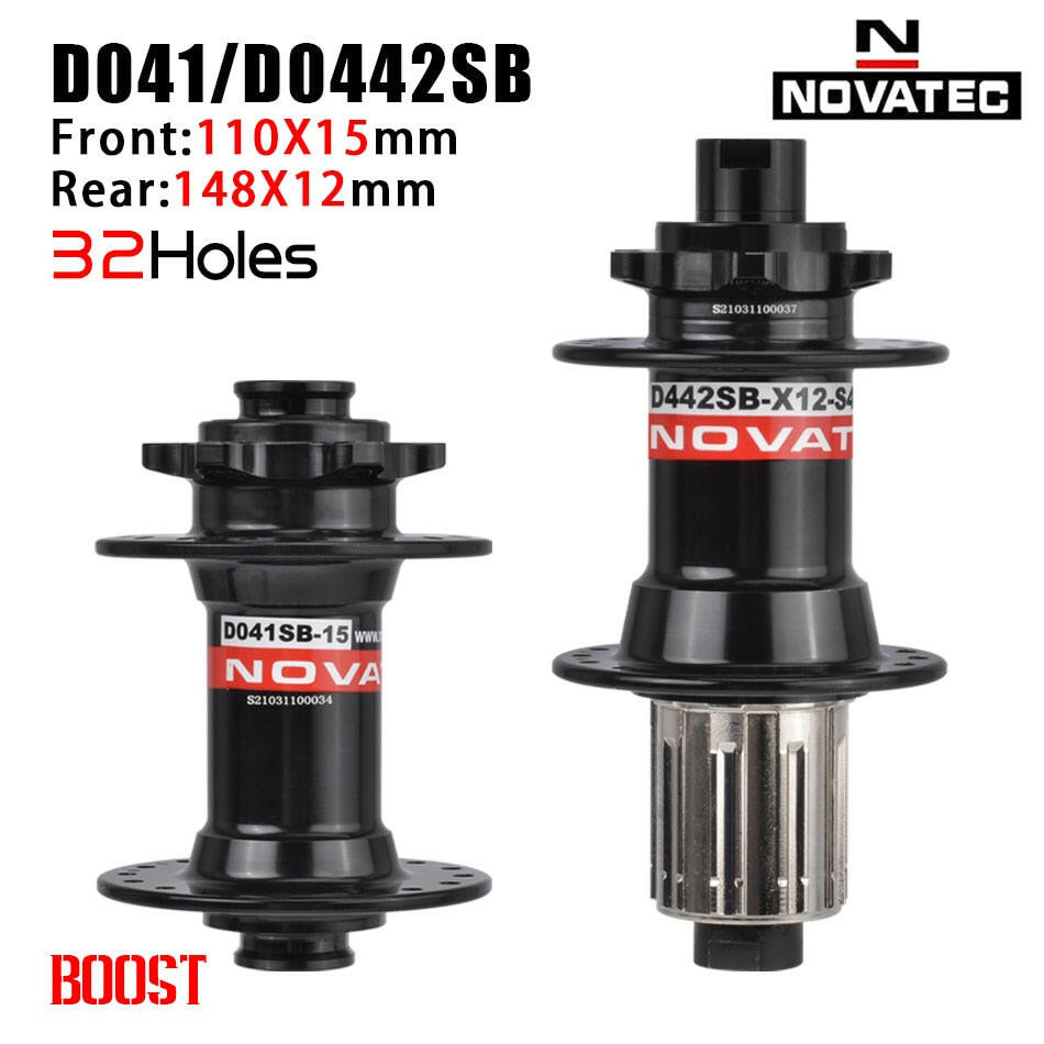 NOVATEC Bicycle Hub 4 Peilin Mountain Bike Hub D041SB/D042SB 28/32/36 Holes 6-Bolt Disc Brake For 8/9/10/11/12 Speed HG hub Body