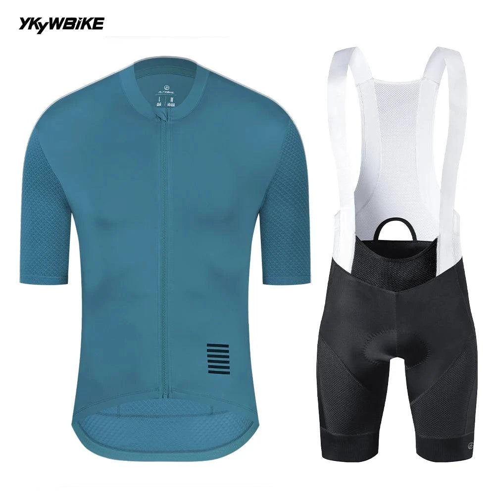 YKYWBIKE Men's Cycling Set Summer Cycling Jersey Kits Road Bike Clothes Bicycle Clothing Riding Maillot Cycling Clothing