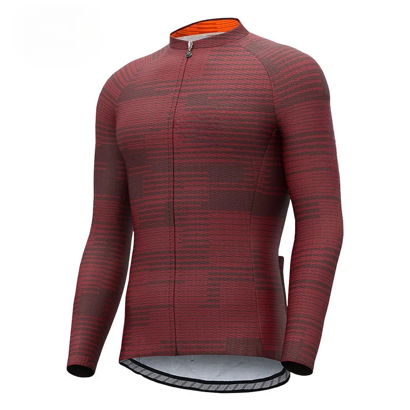 Summer Cycling Long-sleeved Breathable Cycling Clothing Top Men's Thin Long-sleeved Cycling Jersey-WAYBIKER