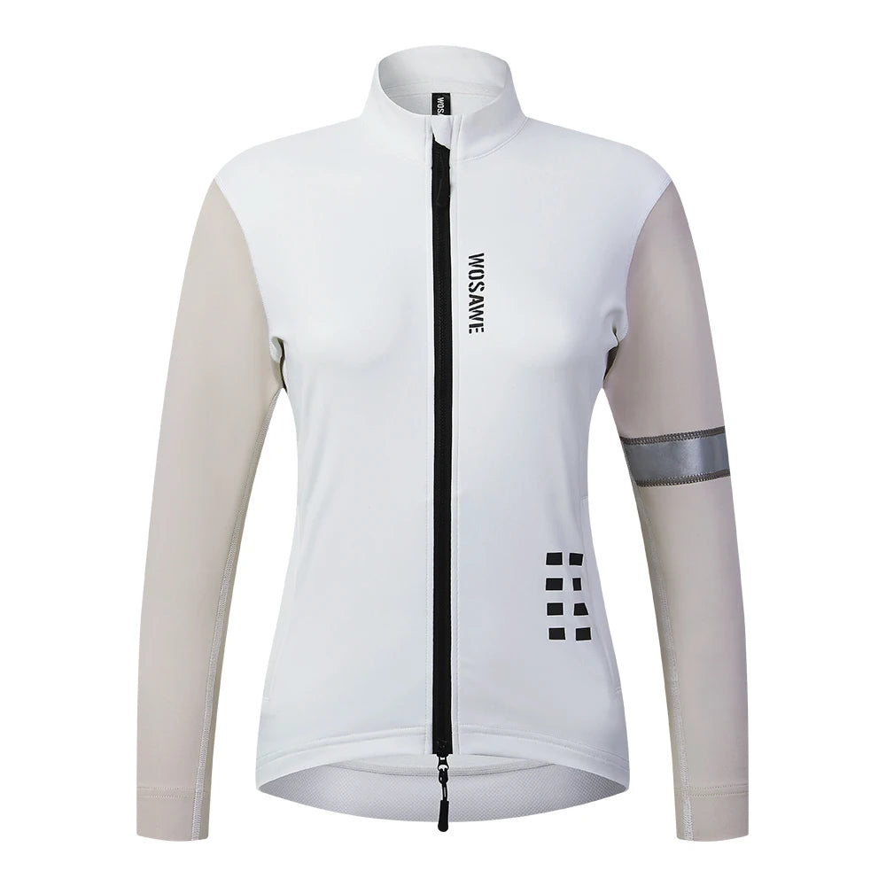 WOSAWE Women Cycling Jerseys Winter Thermal Fleece Long Sleeve Coat Riding Bike Jacket Ropa Ciclismo Cycling Gym Clothes-WAYBIKER