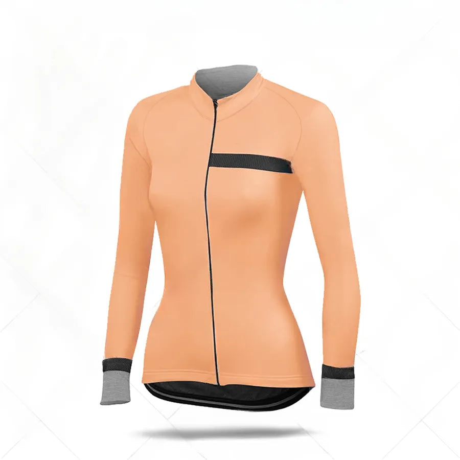 Woman Summer Cycling Jersey Thermal Long Sleeve Clothing Lady MTB Racing Clothes Training Uniform Maillot Ciclismo-WAYBIKER