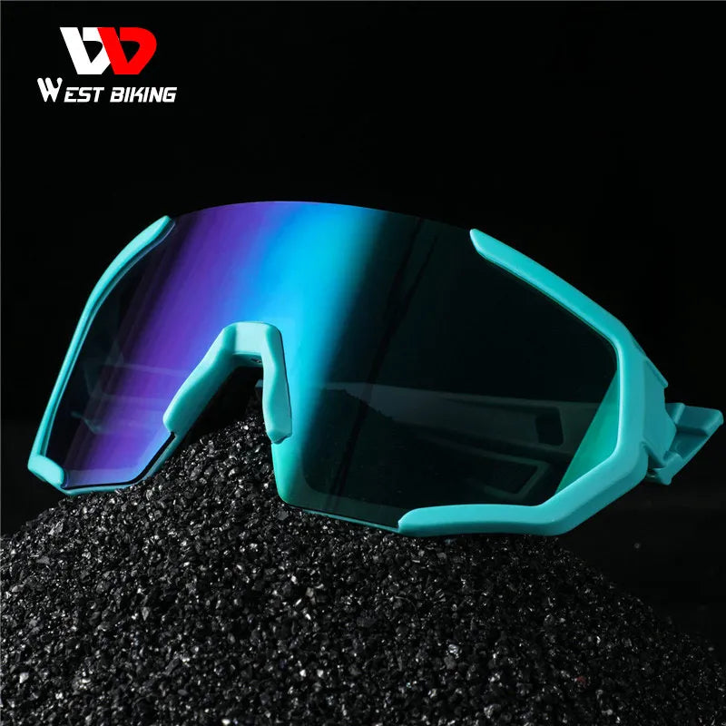 WEST BIKING 3 Lens Polarized Cycling Sunglasses UV400 Sports Bicycle Glasses MTB Mountain Fishing Hiking Men Women Sunglasses